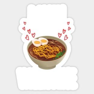 Ramen is my valentine Sticker